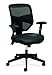 HON Prominent Leather Task Chair - High Back Mesh Work Chair with Adjustable Arms, Black (HVL531)
