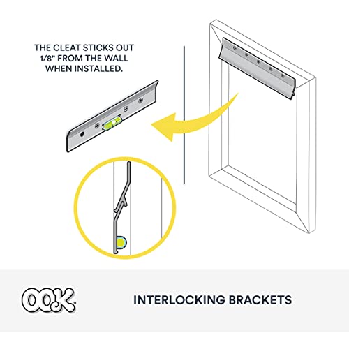 OOK 533212 French Cleat, Picture and Mirror Hanger with Hardware, 60lb