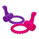 SF Cold Light Heads Male Enlarger Vibration Thimble Ring (2 Pack)--Pink/Purple (Purple/Pink)