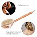 Dry Brushing Body Brush Natural Bora and Horse Bristles Wooden Detachable Long handle, Foot File Set For Exfoliating, Cellulite Remove, Lymphatic Drainage Massager, Shower Back Scrubber Exfoliator