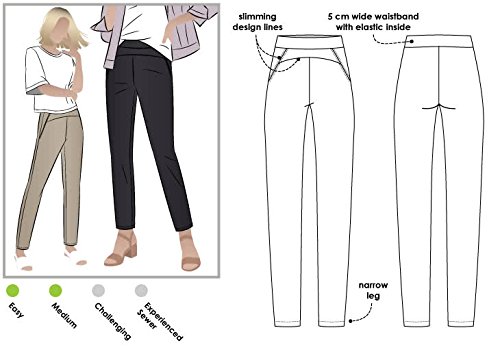 Style Arc Sewing Pattern - Sage Stretch Pant (Sizes 04-16)