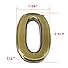iMustech Mailbox Numbers, 2 Pcs/Set Solid Self-stick Number 0 for Mailbox, Door, Apartment, Hotel, 2-3/4 Inch, 3D Metal Brass