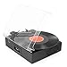 1byone Belt Drive 3 Speed Mini Stereo Turntable with Built in Speakers, Supports Vinyl to MP3 Recording, USB MP3 Playback, Stereo Headphone Jack, Pitch Control and RCA Output, Blackthumb 4