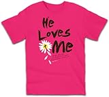 Christian T-shirt He Loves Me W/ Daisy