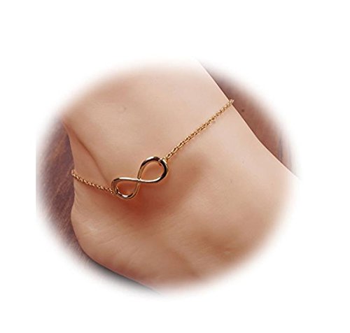 ANDYLE Charm Tassel Anklet Bracelet Foot Chain For Women Summer Sandal Jewelry (Gold)