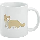 Munchkin Cat Ceramic Coffee Mug, Novelty Gift Mugs for Coffee, Tea and Hot Drinks, 11oz, White
