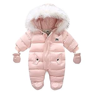 BigBig Style Baby Snowsuit Winter Warm Hooded Footed Romper Pasgeboren Rits Jumpsuit Uitloper