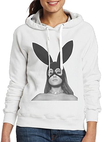 Zengbaba Women's Ariana Grande Dangerous Woman Hooded Sweatshirt White