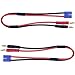 2-Pack HobbyPark EC3 Connector Male to 4mm 4.0 Bullet Banana Plugs Adapter Lead 14AWG Silicone Wire Cable 11.8