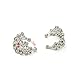 HONBAY 4PCS Flower Hollow Ear Cuff Wrap Clip Non-Piercing Alloy Fashionable Fake Earrings for Women and Girls,Golden and Silver