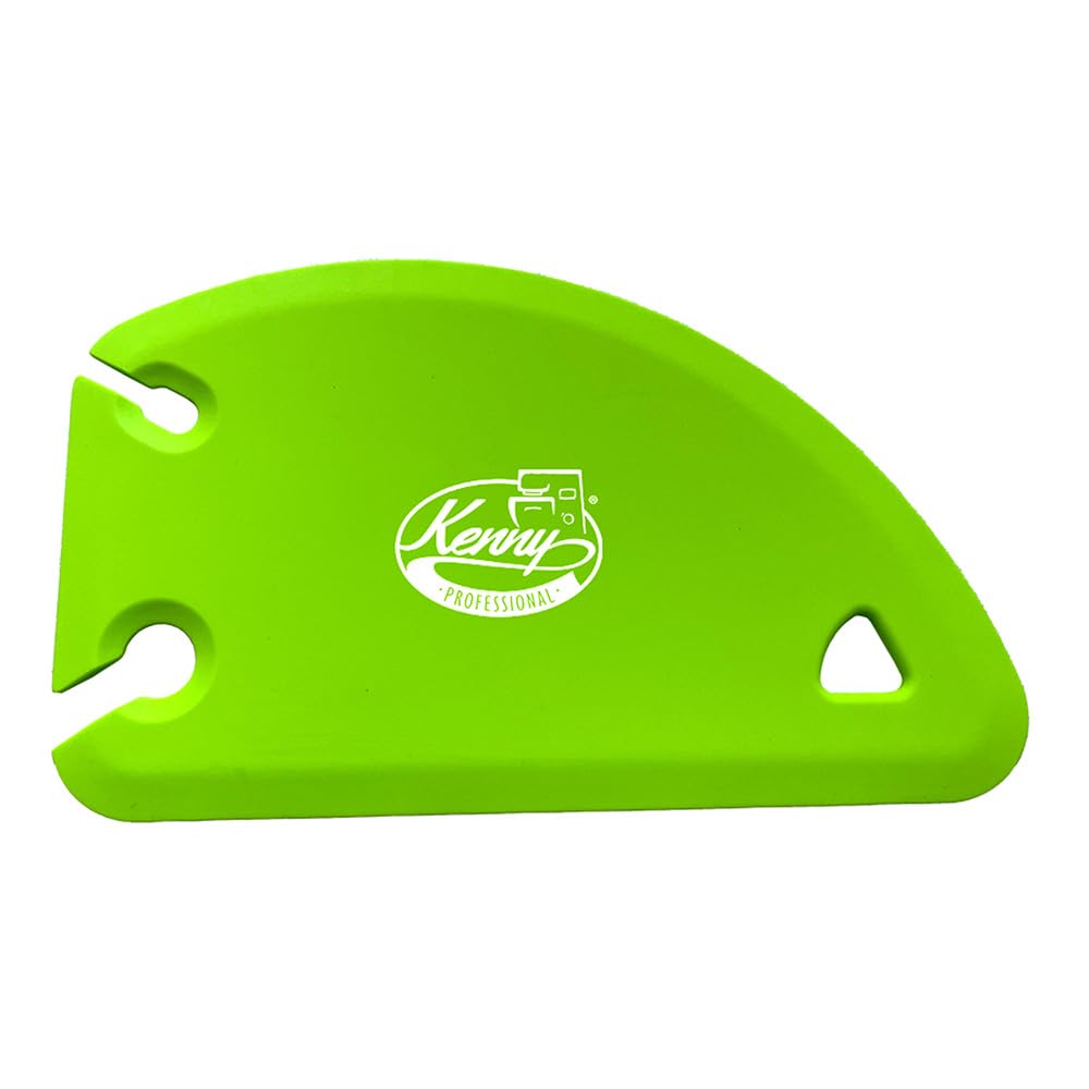 Kenny Professional 3 in 1 Multi-Purpose Dough Scraper Card Made of BPA Free Silicone & Stainless Steel core - Bowl Scraper, Dough Remover, Attachment Cleaner (Lime)