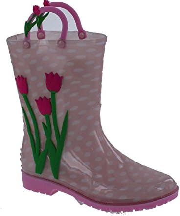Yokids Girls Melinda" Rain Boots",Pink/Flora,2