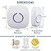 SadoTech Wireless Doorbells for Home, Apartments, Businesses, Classrooms, etc. - 1 Door Bell Ringer & 1 Plug-In Chime Receiver, Battery Operated, Easy-to-Use, Wireless Doorbell w/LED Flash, Pink Red