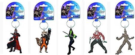 Guadian of Galaxy Soft Touch Keychain Set - 5 pcs