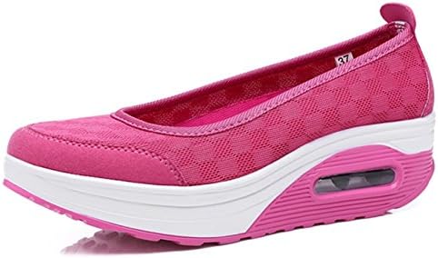 Zicoope Women's Athletic Casual Slip-On Toning Sneaker Walking Shoe Burgandy 7.5M