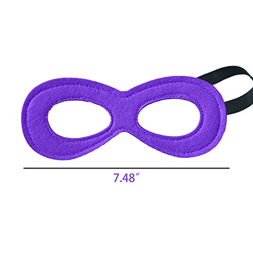 Superhero-Capes for Kids Bulk with Masks - Boys Girls Super-Hero Dress Up Party, 16 Pack (Purple)
