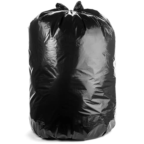Ultrasac 55-60 Gallon 6.0 MIL Black Heavy Duty Trash Bags - 39" x 58" - Pack of 15 - For Contractor, Construction, & Industrial,UL-39586BK