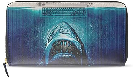 CCBHGY Women's Shark Clutch Leather Long Wallet Purse