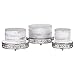 Amalfi Decor Cake Stand Plateau Riser, Round Metal Pedestal Holder, Silver, Set of 3