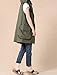 Mordenmiss Women's Sleeveless Coat Big Pockets Waistcoat Travel Hoodie Vest Style 1 XL Army Green