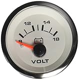 Sierra International 62555P White Premier Scratch Resistant System Voltmeter, 2