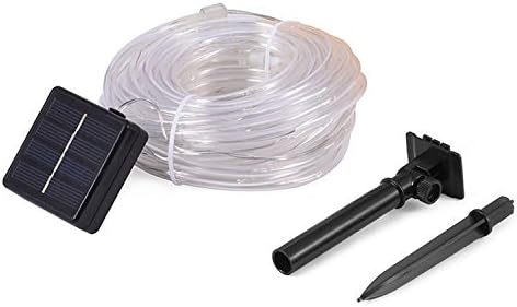 cuzile Solar Powered Tube String Light 50 LED Warm White Outdoor Rope Lights For Christmas Home Garden Bedroom Party Decoration - Image 5