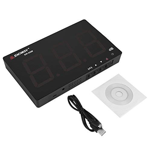 Yosooo 9.6" LCD Digital Sound Level Meter, Wall Mounted Noise Meter Tester Measurement Range 30-130dB Noise Tester USB Powered