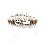 OurWarm Burlap Lace Rustic Wedding Garter Khaki