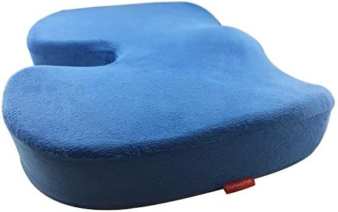 Curious Fish Memory Foam Seat Cushion eye mask Soft Portable Ergonomic Contoured Seat Chair Pad for Car Truck Home Office Computer Wheelchair Relieve