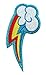 elope My Little Pony Rainbow Dash Glitter Patch