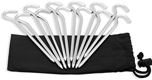 12-piece Tent Stakes 7" Hexagonal Shape Tent Pegs