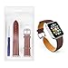 LoHi Leather Watch Strap Replacement with Stainless Metal Buckle for iWatch Series 3 Series 2 Series 1 Sport and Edition 42mm Brown