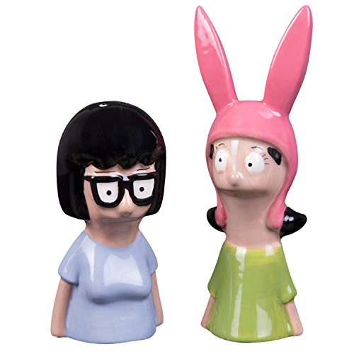Bob's Burgers Tina and Louise Salt and Pepper Shaker Set Ceramic