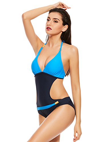 Topwigy Women's One Piece Bikini Backless Halter Sexy Swimwear Tankini Swimsuit Beachwear with Jewelry Bathing Suit Monokini Topwigy Women's One Piece Bikini Backless Halter Sexy Swimwear Tankini Swimsuit Beachwear with Jewelry Bathing Suit Monokini