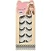 wenettion 5 Pairs Thick Long Cross Party False Eyelashes Black Band Fake Eye Lashes