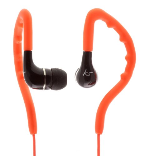 KitSound Enduro Water Resistant Sports Earhook Earphones - Orange - KSENDOR