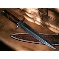 Poshland DG-40 Handmade Damascus Steel Dagger Knife – Solid Rose wood Handle