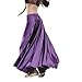 Dance Fairy Elegant Purple Belly Dance Satin Long Skirt