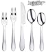 Silverware Set, Stainless Steel Flatware Silverware 20-Piece, Cutlery Mirror Polished Utensil, Tableware Sets Include Knife Fork Spoon for Kitchen Service for 4 primary