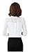 Smile fish Women V-Neck Lace Long Sleeve Elagent Blouse(White,m)