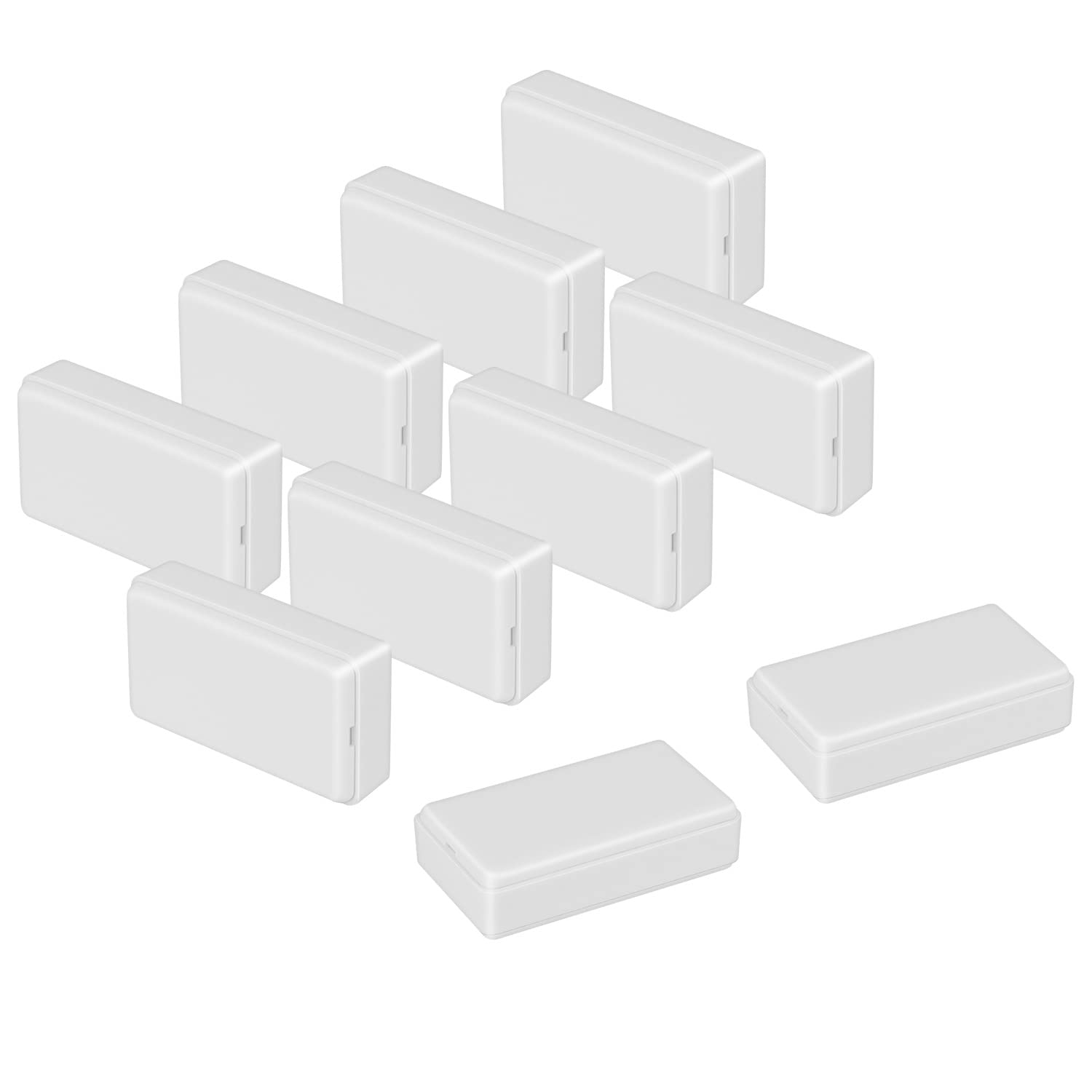 Photo 1 of LeMotech Project Box 10 Pieces ABS Plastic Electrical Project Case Small Junction Box for Electronics White 1.97 x 1.10 x 0.59 inch (50 x 28 x 15 mm)