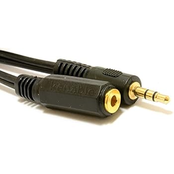 kenable 3.5mm Stereo Jack to Socket Headphone Extension Gold Cable 5m (~16.5 feet)