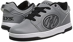 HEELYS Kids Voyager Shoes, Grey Reflective/Black, 3