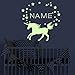 akeke Glow in The Dark Unicorn Nursery Wall Decal - Boys Girls Personalized Name Unicorn Wall Sticker - DIY Name Glow in The Dark Stars Decorations for Girls Bedroom Home Decor
