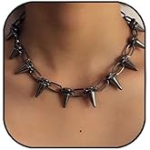 FUTIMELY Punk Bullet Choker Necklace for Women Men Goth Studded Necklace Adjustable Vintage Spike Rivet Chokers Necklace Rock Night Club Spike Collar Jewelry