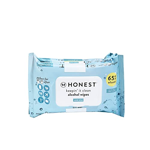 The Honest Company Sanitizing Alcohol Wipes, Unscented, 50 Count (Pack