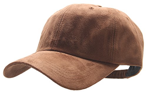Men Blank Faux Suede Plain Baseball Cap 