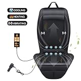 SEG Direct 3-in-1 Car Smart Seat Cushion, Heating for Winter, Cooling for Summer, Vibrating Massage for Driving, Universal 12V Output Voltage Adapter with 5 Adjustable Levels of Cooling and Heating