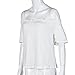 Sunward(TM) Women Off Shoulder Short Sleeve Casual Shirt (Small, White)