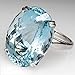 MAIHAO Vintage Fashion Women 925 Silver Oval Cut Aquamarine Gemstone Ring Engagement Wedding Jewelry Size 5-11
